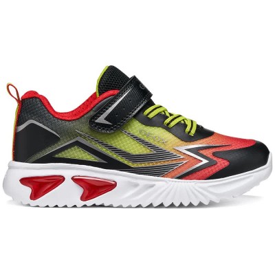 маратонки,мъжки,маратонки,дамски,маратонки,geox,assister,b,with,lights,trainers,black,(black,red)
