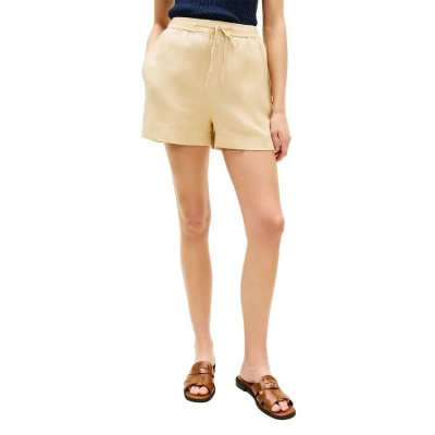къси,панталони,мъжки,панталони,дамски,панталони,tommy,hilfiger,ess,linen,pull,on,shorts,yellow,(harvest,wheat)