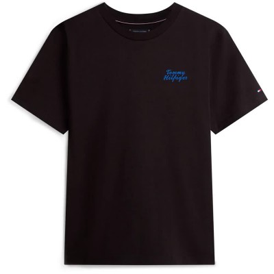 тениска,мъжки,тениски,дамски,тениски,tommy,hilfiger,palm,photo,short,sleeve,t,shirt,black,(black)