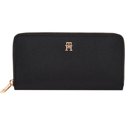 портфейли,и,портмонета,tommy,hilfiger,popette,large,woman,wallet,black,(black)