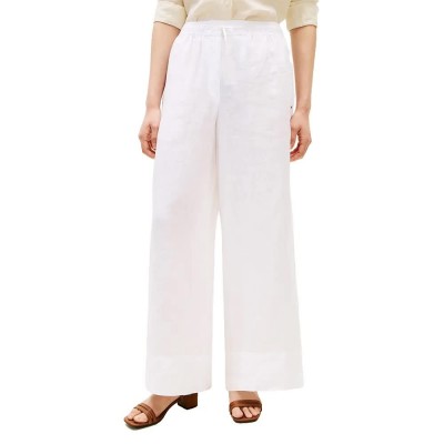 панталони,мъжки,панталони,дамски,панталони,tommy,hilfiger,ww0ww48970,linen,pants,white,(th,optic,white)