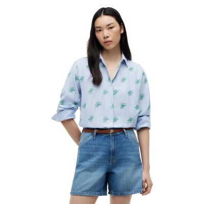 риза,с,дълъг,ръкав,дамски,ризи,мъжки,ризи,tommy,hilfiger,ww0ww49545,linen,long,sleeve,shirt,blue,(blue,spell)