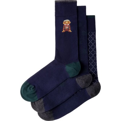 чорапи,мъжки,чорапи,дамски,чорапи,hackett,hmu300081,socks,3,pairs,blue,(ink,blue)