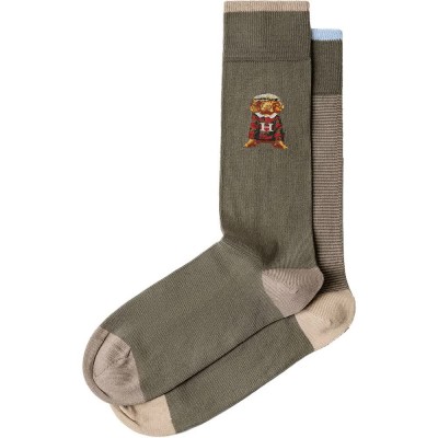 чорапи,мъжки,чорапи,дамски,чорапи,hackett,hmu300095,socks,2,pairs,green,(hunter,green)