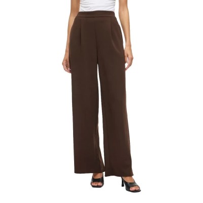 панталони,мъжки,панталони,дамски,панталони,vila,benne,wide,leg,high,waist,pants,brown,(coffee,bean)