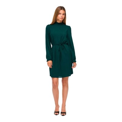 рокля,дамски,поли,и,рокли,vila,lyri,long,sleeve,short,dress,green,(ponderosa,pine)