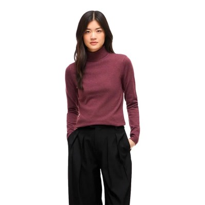блуза,мъжки,пуловери,дамски,пуловери,vila,malu,high,neck,sweater,purple,(port,royale,detail,melange)