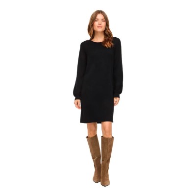 рокля,дамски,поли,и,рокли,vila,ril,long,sleeve,short,dress,black,(black)