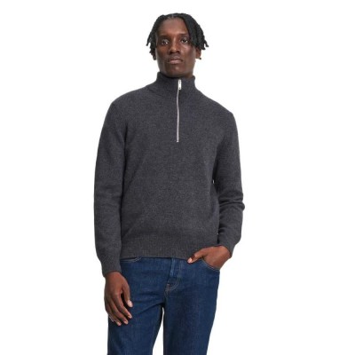 блуза,мъжки,пуловери,дамски,пуловери,aigle,aiw25mkni001,half,zip,sweater,grey,(dark,heather,grey)