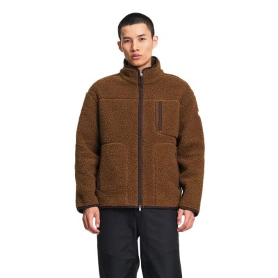 блуза,мъжки,пуловери,aigle,aiw26mfle006,full,zip,sweatshirt,brown,(bark)
