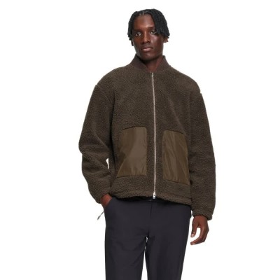 блуза,мъжки,пуловери,aigle,aiw26mfle008,full,zip,sweatshirt,brown,(cedar)