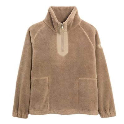 блуза,дамски,блузи,aigle,aiw26wfle005,half,zip,sweatshirt,brown,(powder)