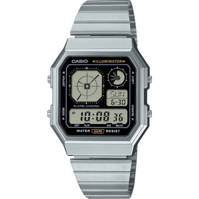 часовник,часовници,casio,a130,34.0mm,3atm,quartz,digital,watch,silver,(silver,black,resin)