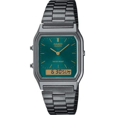 часовник,часовници,casio,aq,230,30.0mm,3atm,quartz,analog,digital,watch,silver,(gunmetal,grey,green,resin)