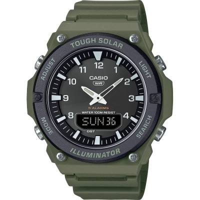 часовник,часовници,casio,aq,s820,46.6mm,10atm,solar,quartz,analog,digital,watch,green,(olive,green,green,resin)
