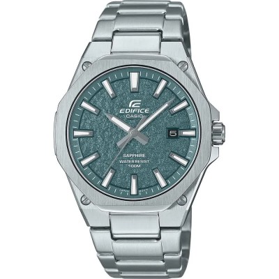 часовник,часовници,edifice,efr,s108,39.9mm,10atm,quartz,analog,watch,silver,(silver,green,sapphire)