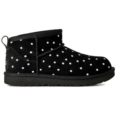 обувки,дамски,боти,мъжки,боти,ugg,classic,ultra,mini,shiny,dots,boots,black,(black)