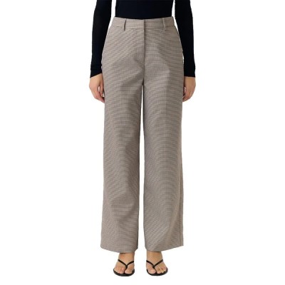 панталони,мъжки,панталони,дамски,панталони,yas,chekka,wide,leg,high,waist,pants,grey,(black,checks)