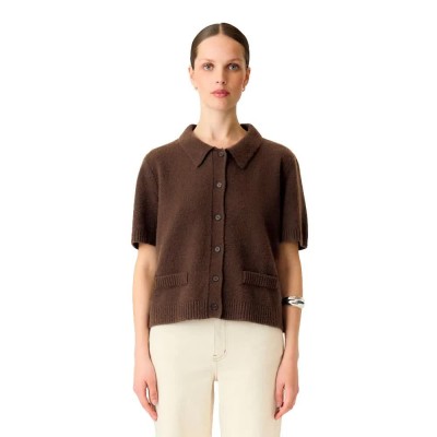 жилетка,мъжки,пуловери,дамски,пуловери,yas,frilo,cardigan,brown,(coffee,bean,detail,melange)