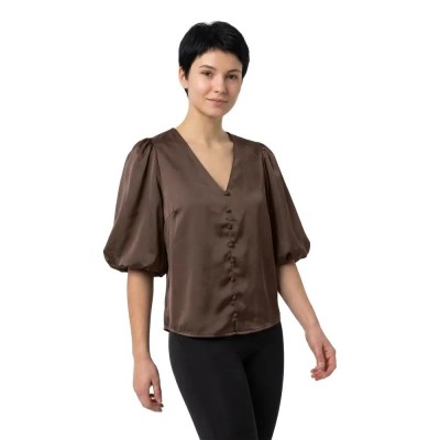 дамски,блузи,yas,pella,3,4,sleeve,blouse,brown,(chocolate,brown)
