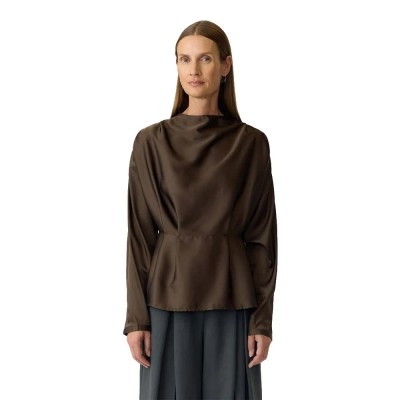 дамски,блузи,yas,pella,long,sleeve,blouse,brown,(chocolate,brown)