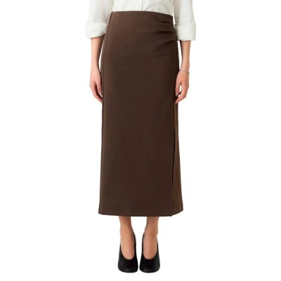 пола,дамски,поли,и,рокли,yas,pina,midi,skirt,brown,(chocolate,brown)