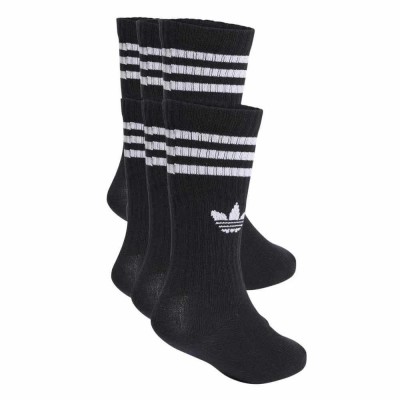 чорапи,мъжки,чорапи,дамски,чорапи,adidas,originals,3,stripes,crew,socks,6,pairs,black,(black,white)