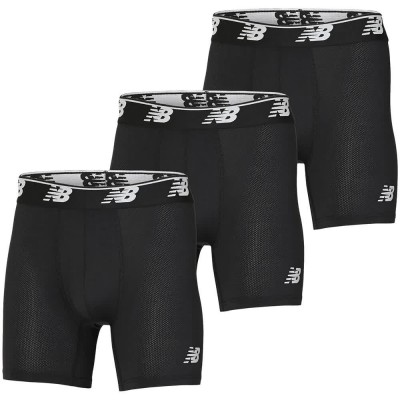 боксерки,мъжко,бельо,new,balance,mesh,5´´,boxers,3,units,black,(black)