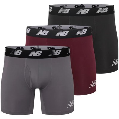 боксерки,мъжко,бельо,new,balance,premium,6´´,boxers,3,units,red,grey,(grey)