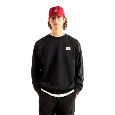 блуза,мъжки,пуловери,new,balance,woven,label,sweatshirt,black,(black)