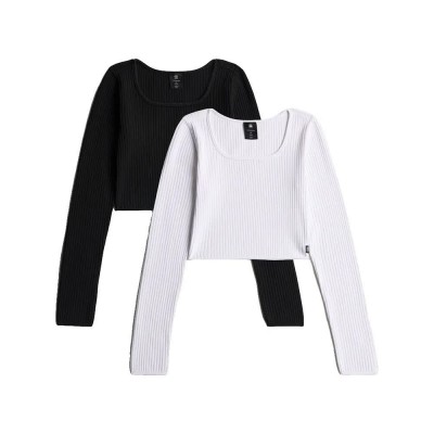 тениска,мъжки,тениски,дамски,тениски,g,star,d30940,01,long,sleeve,t,shirt,2,units,white,black,(white,dark,black)
