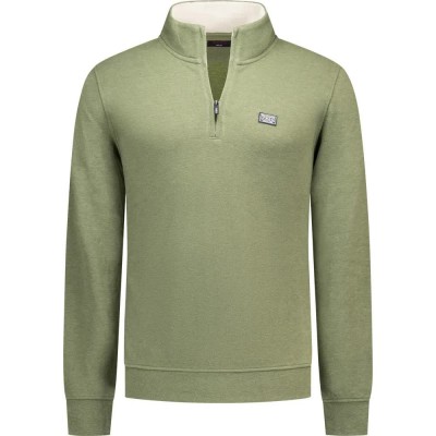 блуза,мъжки,пуловери,nza,new,zealand,26gn301,half,zip,sweatshirt,green,(scouting,green,melange)