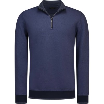 блуза,мъжки,пуловери,nza,new,zealand,26hn309,half,zip,sweatshirt,blue,(oxford,navy,melange)
