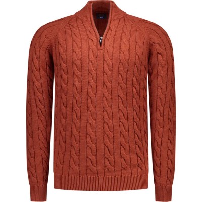 блуза,мъжки,пуловери,дамски,пуловери,nza,new,zealand,26hn454,half,zip,sweater,orange,(rusty,orange)