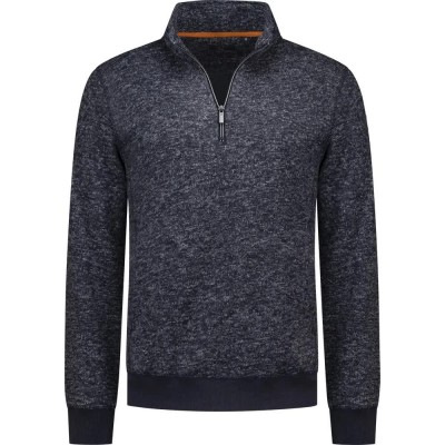 блуза,мъжки,пуловери,nza,new,zealand,26kn340,half,zip,sweatshirt,black,(steel,navy,melange)