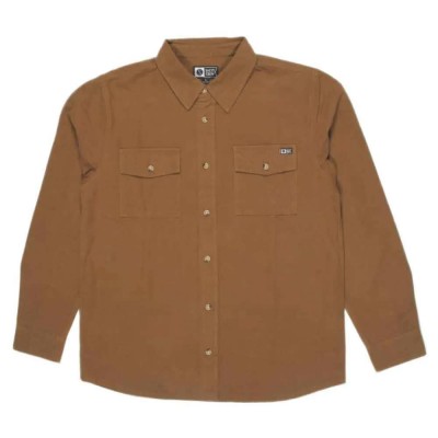 риза,с,дълъг,ръкав,дамски,ризи,мъжки,ризи,salty,crew,atlas,flannel,long,sleeve,shirt,brown,(washed,bronze)