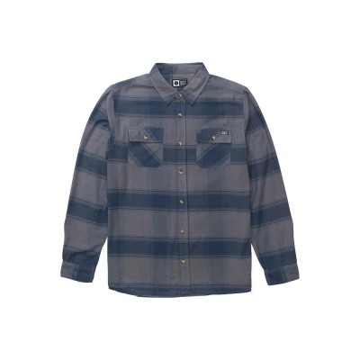 риза,с,дълъг,ръкав,дамски,ризи,мъжки,ризи,salty,crew,daybreak,flannel,long,sleeve,shirt,grey,(midnight,navy)