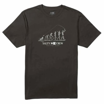 тениска,мъжки,тениски,дамски,тениски,salty,crew,evolution,theory,short,sleeve,t,shirt,grey,(black)
