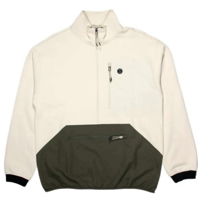 поларена,блуза,мъжки,пуловери,salty,crew,quay,tech,fleece,half,zip,sweatshirt,beige,(birch)