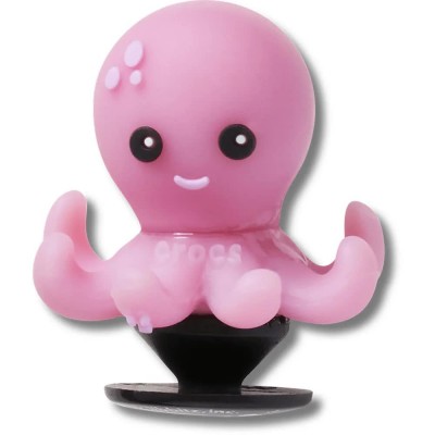 обувни,аксесоари,jibbitz,3d,uv,changing,octopus,charm,pink