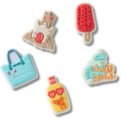 обувни,аксесоари,jibbitz,beachy,fun,charm,5,units,multicolor