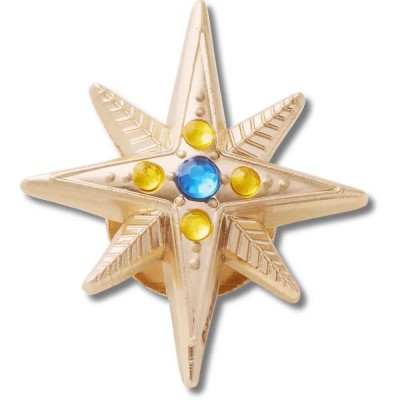 обувни,аксесоари,jibbitz,celestial,starburst,with,gem,charm,golden