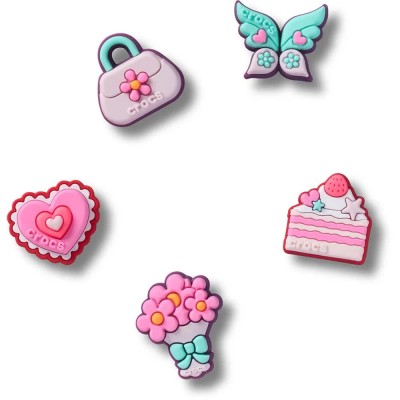 обувни,аксесоари,jibbitz,fashion,girly,charm,5,units,pink