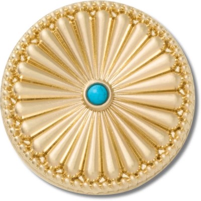 обувни,аксесоари,jibbitz,gold,turquoise,western,stud,charm,golden