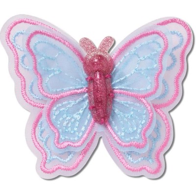 обувни,аксесоари,jibbitz,mesh,sequin,butterfly,charm,pink