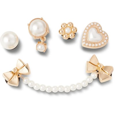 обувни,аксесоари,jibbitz,pearly,gold,charm,5,units,golden