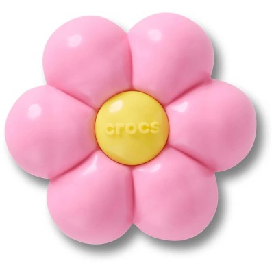 обувни,аксесоари,jibbitz,puffy,pink,flower,charm,pink