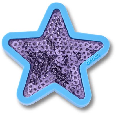 обувни,аксесоари,jibbitz,purple,sequin,star,charm,purple