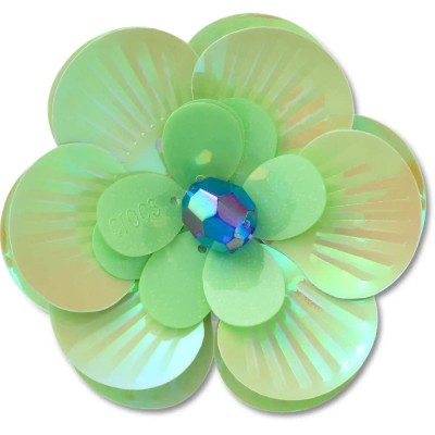 обувни,аксесоари,jibbitz,sequin,green,flower,charm,green