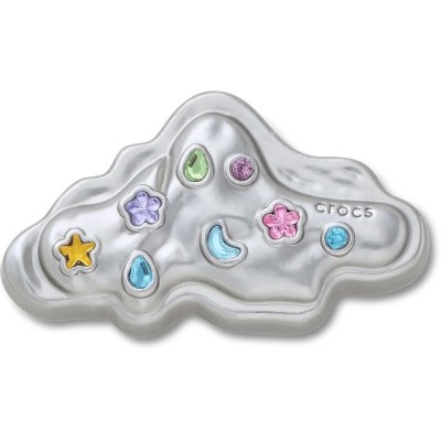 обувни,аксесоари,jibbitz,silver,meta,gem,cloud,charm,silver